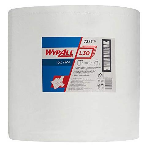 Kimberly-clark 190257 Wypall L30 Ultra - Panno Per Pulizia A 3 Strati, Perforato, 1000 Pezzi, Colore: Bianco - Foto 1
