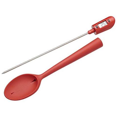 Zucchero Marmellata Termometro Cucchiaio Silicone Rosso 32 Centimetri - Foto 2