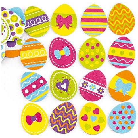 Ar153 Easter Egg Schiuma Autoadesiva Primavera Scrapbook Stickers Tema Abbellimenti Per Bambini Arti E Mestieri (confezione Da 125) Assortiti - Foto 1