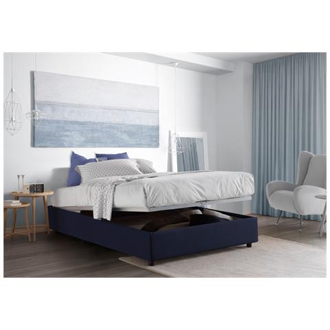 TALAMO ITALIA Letto contenitore Matrimoniale francese Silvia Sommier Made in Italy Letto con rivestimento in tessuto Apertura frontale con materasso cm 140x200 incluso Blu TALAMO ITALIA Letto contenitore Matrimoniale francese Silvia Sommier Made in Italy Letto con rivestimento in tessuto Apertura frontale con materasso cm 140x200 incluso Blu