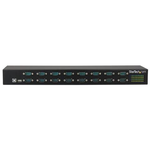 Hub Seriale RS232 a 16 porte - Adattatore USB a DB9 RS232 16x montabile a rack - collegabile a margherita - Foto 2