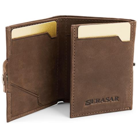 Portafoglio da uomo in pelle premium, ""Genius"", Marrone - Foto 2