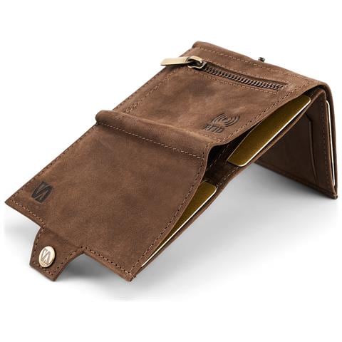 Portafoglio da uomo in pelle premium, ""Genius"", Marrone - Foto 8