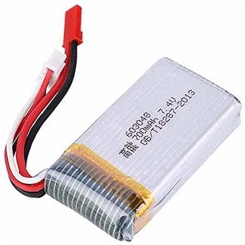 2 Pezzi Batteria Lipo Ricaricabile (7.4v 700mah) Per Rc Drone Quadricottero Mjx X600 - Foto 3
