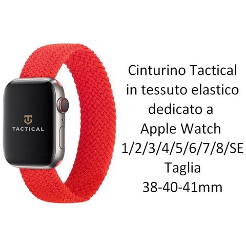 Tactical Cinturino L 758s Originale Braided String Per Apple Watch 1-2-3-4-5-6-7-se 38 40 41mm Red - Foto 2