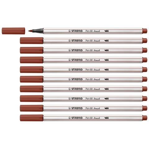 Pen 68 brush - Pennarello Premium con punta a pennello - Confezione da 10 - Terra di Siena - Foto 1