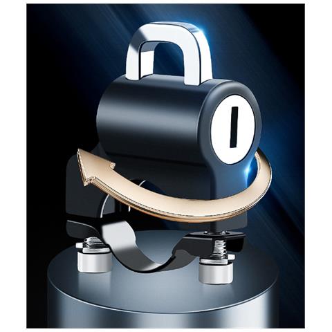 Lucchetto Per Casco Da Montare Sul Manubrio Black - Foto 2