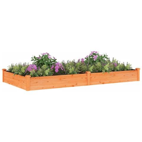 Fioriera Da Giardino Fodera Marrone 240x120x25cm Massello Abete - Foto 2