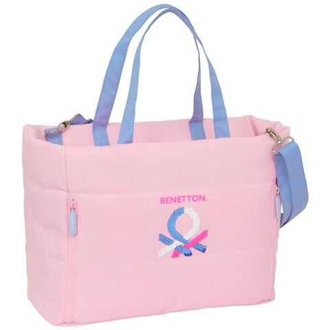 Borsa Benetton Pink Rosa 40 X 31 X 17 Cm - Foto 1