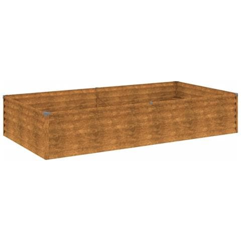 Fioriera Rialzata da Giardino 195x100x36 cm in Acciaio Corten - Foto 2