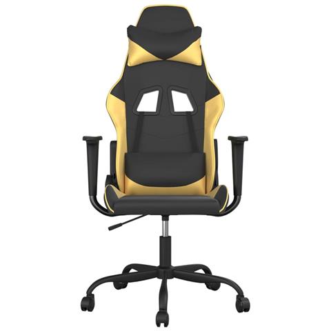 Sedia Da Gaming Nera E Oro In Similpelle - Foto 3