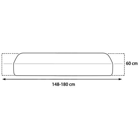 Copridivano Copriseduta Sofà Elasticizzato Tinta Unita Smile Tessuto Millerighe Seduta 3 Posti Stone - Foto 5