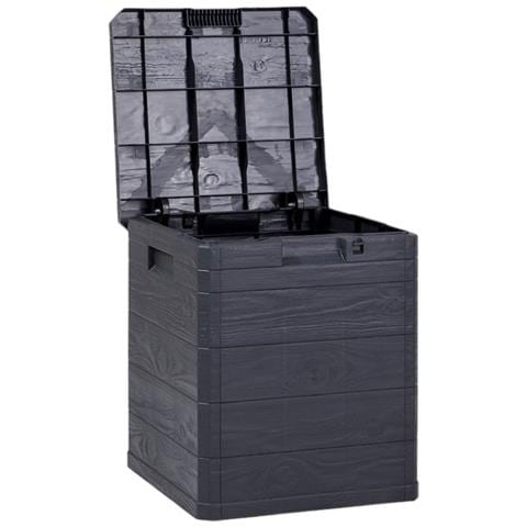 Baule Contenitore Multiuso Da Esterno Antracite Lucchettabile 90 Lt - Foto 2