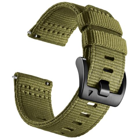 Cinturino In Nylon Per Smartwatch Garmin Forerunner 255/265/245 Green M - Foto 1