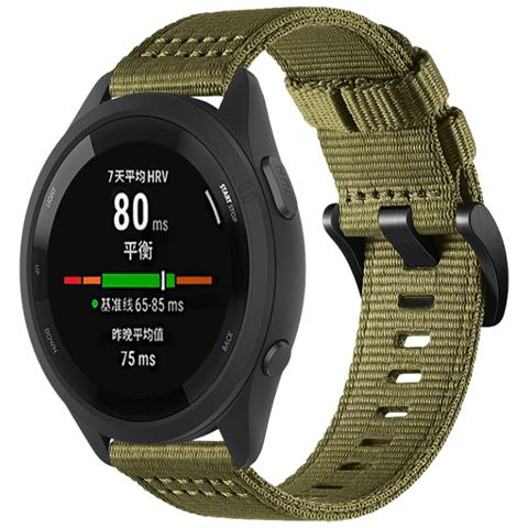Cinturino In Nylon Per Smartwatch Garmin Forerunner 255/265/245 Green M - Foto 2