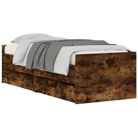 Giroletto Con Cassetti Rovere Fumo 90x190 Cm - Foto 3