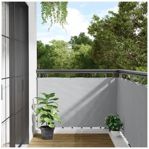 Paravento Da Balcone Grigio 500x90 Cm In Pvc - Foto 1
