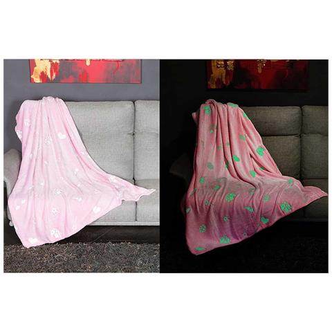 Coperta Plaid Kanguru in Tessuto Pile Fantasia Unicorno Fluorescente 130x150cm - Foto 2