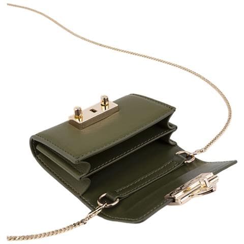 Portafoglio Modello Liv Padlock Con Motivo A Serpente E Catena Rimovibile Da 105 Cm, Verde - Foto 2