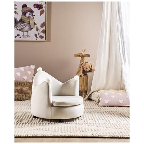 Sedia Per Bambini Velluto Beige Vega - Foto 1