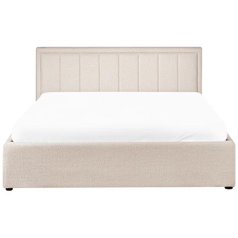 Letto Contenitore Bouclé Montlaur 160 X 200 Cm Beige - Foto 7