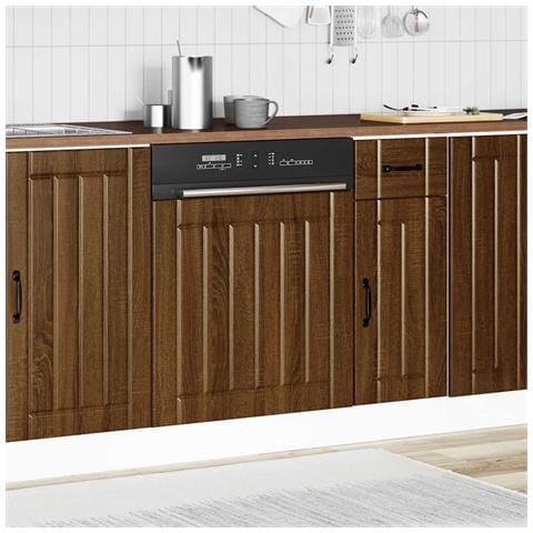 Pannello Lavastoviglie Lucca Rovere Marrone Legno Multistrato - Foto 3