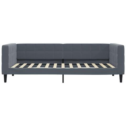 Letto Da Giorno Grigio Scuro 100x200 Cm In Velluto - Foto 3