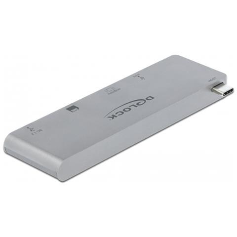 87745 replicatore di porte e docking station per laptop USB 3.2 Gen 1 (3.1 Gen 1) Type-C Grigio - Foto 1