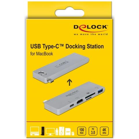 87745 replicatore di porte e docking station per laptop USB 3.2 Gen 1 (3.1 Gen 1) Type-C Grigio - Foto 2