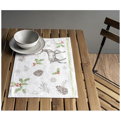 Tovagliette Natalizie In Cotone 100% - Set Di 4, Eleganza Festiva Per La Tua Tavola - Foto 2