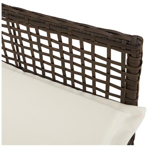 Sdraio da Giardino 2 pz con Cuscini Marrone Polirattan - Foto 9