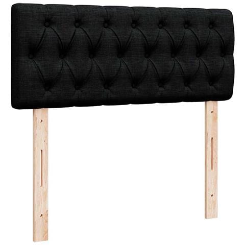 Pouf Letto con Materasso Nero 120x190 cm in Tessuto - Foto 9