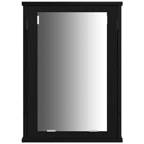 Set di Mobili per Bagno in 4 Pezzi Rovere Nero Legno Ingegnerizzato - Foto 9