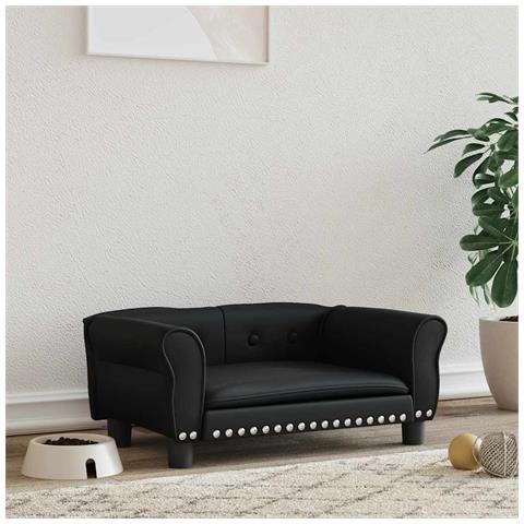 Lettino per Cani Nero 70x45x30 cm in Similpelle - Foto 2