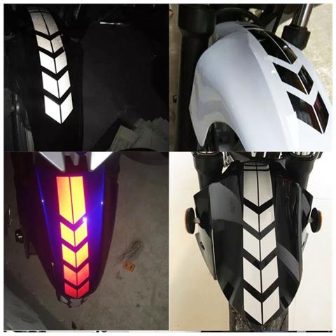 Set Di 2 Adesivi Personalizzati Per Parafango Moto - Design Unico E Riflettente Red - Foto 4