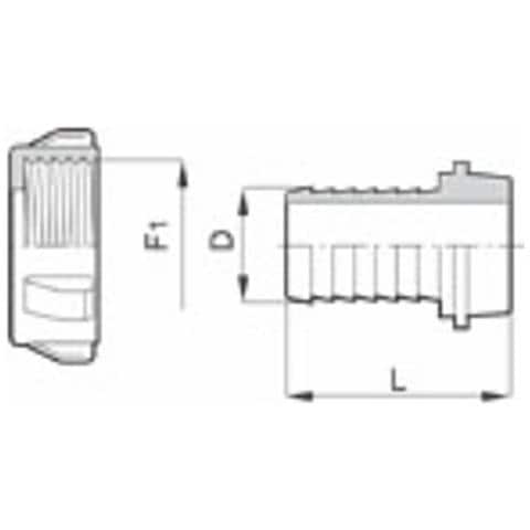 Portagomma Con Girello Dritto M42x3 Femmina Ø 30 Confezione Da 5 Pezzi - Foto 2