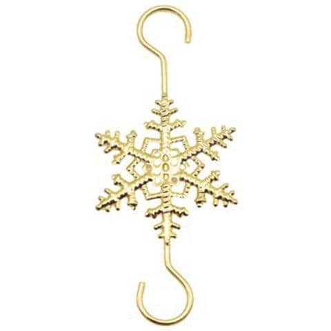 Piccoli Ganci A Fiocco Di Neve - Set Di 10 Ganci In Metallo Per Decorazioni Natalizie Gold - Foto 2