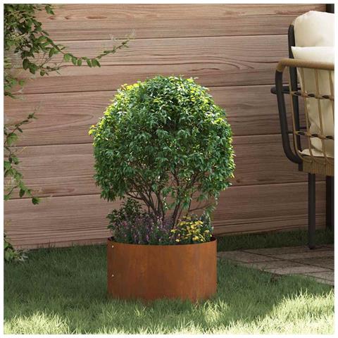 Vasi da giardino 5 pcs Marrone 30 x 30 x 20 cm Acciaio corten - Foto 2