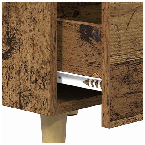 Armadio da Notte con cassetto Legno vecchio 40 x 40 x 66 cm - Foto 9