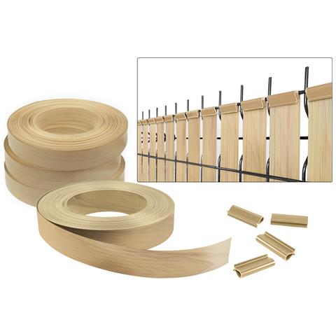 Rotolo Frangivista Pvc Flessibile Baldo 400m X 46mm Beige – Kit Oscuramento Con Profili & Clip - Foto 1