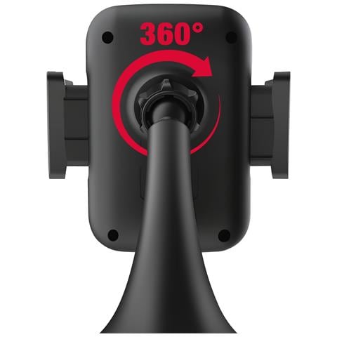 Supporto Per Auto Per Smartphone Universale, Fissaggio A Ventosa, Rotazione A 360°, Nero - Foto 2