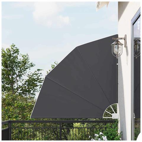 Schermo di Privacy per Balcone Nero 140 x 140 cm Tessuto - Foto 2