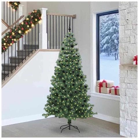 Albero di Natale con 300 LED con supporto Verde 240 cm PVC - Foto 2