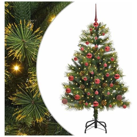 Albero di Natale artificiale pieghevole con coni Verde 150 cm - Foto 1