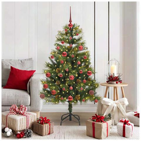 Albero di Natale artificiale pieghevole con coni Verde 150 cm - Foto 2