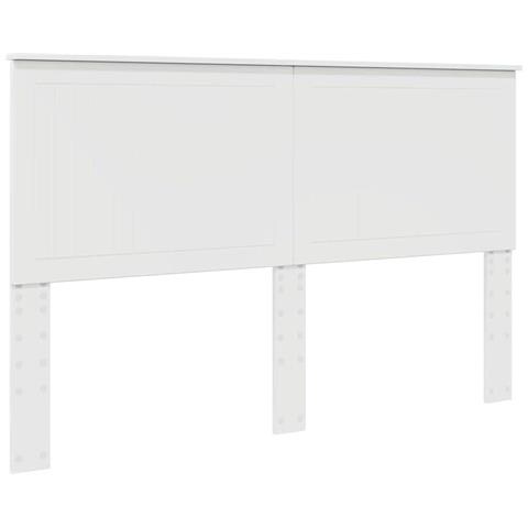 Testiera con testiera Bianco Lucido 160 cm Legno multistrato - Foto 1