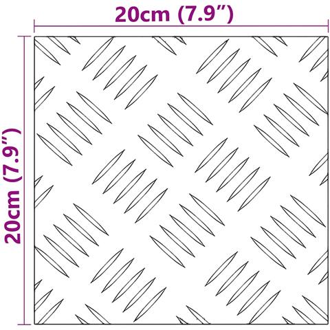 Dischi Quadrati 4 pcs Argento 20 x 20 cm Alluminio - Foto 8