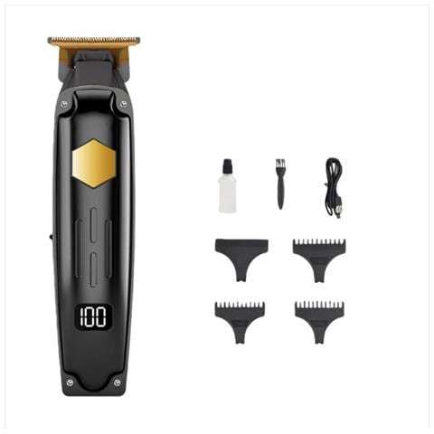Tagliacapelli Professionale Ricaricabile Con Display Digitale Black - Foto 1