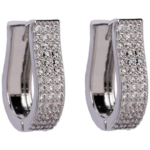 Orecchini a Cerchietti Rettangolo Raggianti - Foto 6