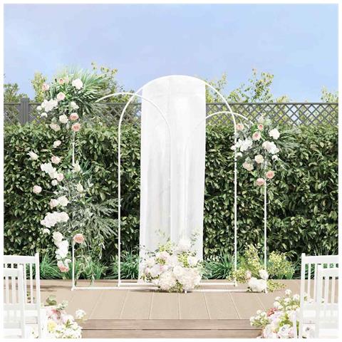 Arco Nuziale 3 pcs Bianco Acciaio - Foto 2